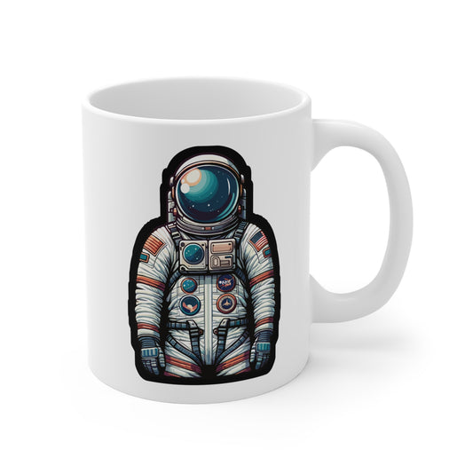 Astronaut - Space Mug for Coffee 11oz. Space Cup, White ceramic, Astronaut Mug, Cosmos Tea Cup - Space Gift