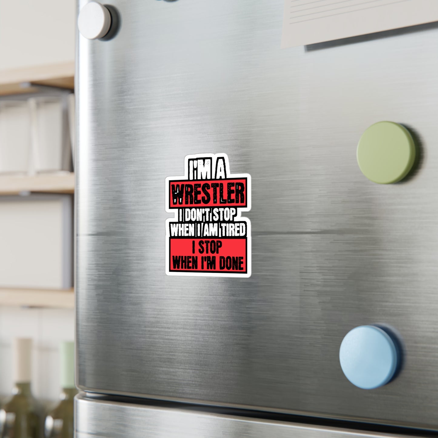 I'm A Wrestler - Wrestle Sticker for Car Window Laptop Sticker. Water Bottle Sticker, Vinyl Wrestling Decal, Offense Sticker - Wrestle Gift