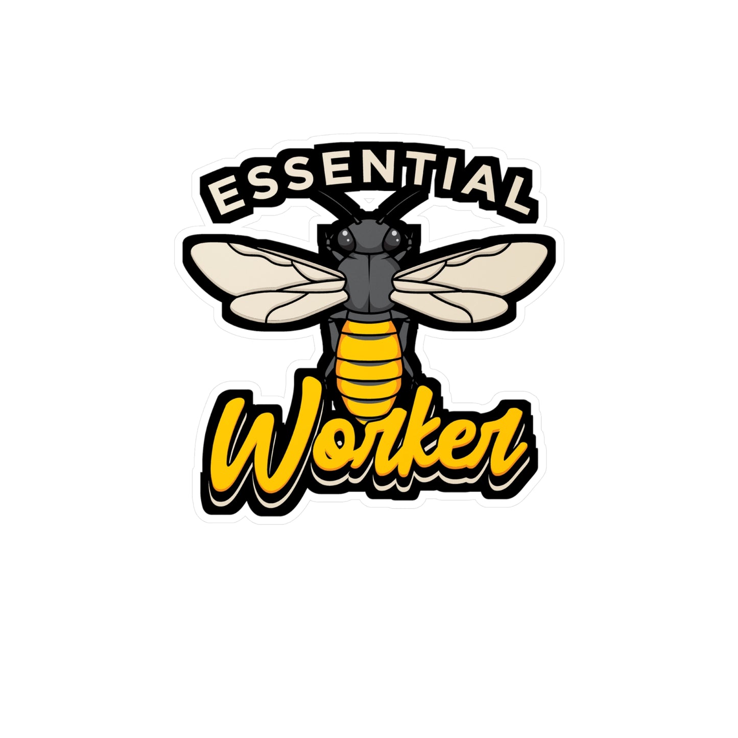 Essential Worker Beekeeping Beekeeper - Beekeeping Sticker for Laptop Sticker. Water Bottle Sticker, Vinyl Brood Decal - Beekeeping Gift