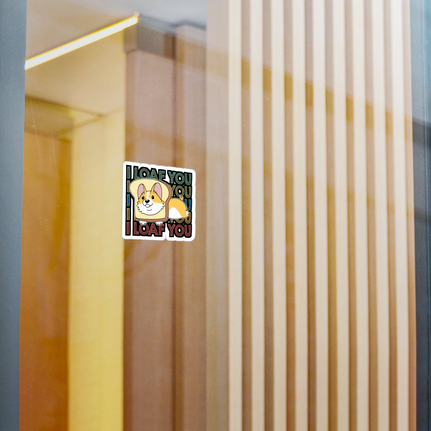 I loaf You - Corgi Sticker for Car Window Laptop Sticker. Water Bottle Sticker, Vinyl Dog Decal, Cute Sticker - Corgi Gift