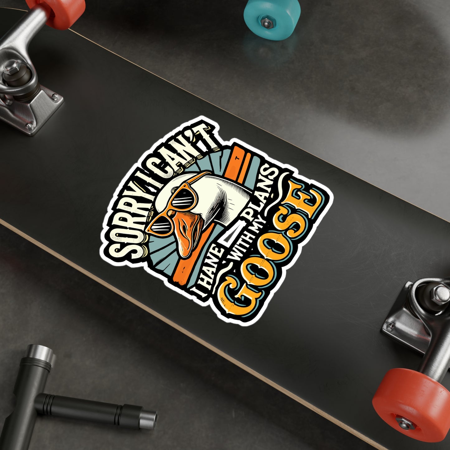 Sorry I Can't I Have Plans With My Goose - Goose Sticker for Laptop Sticker. Water Bottle Sticker, Vinyl Duck Decal - Goose Gift