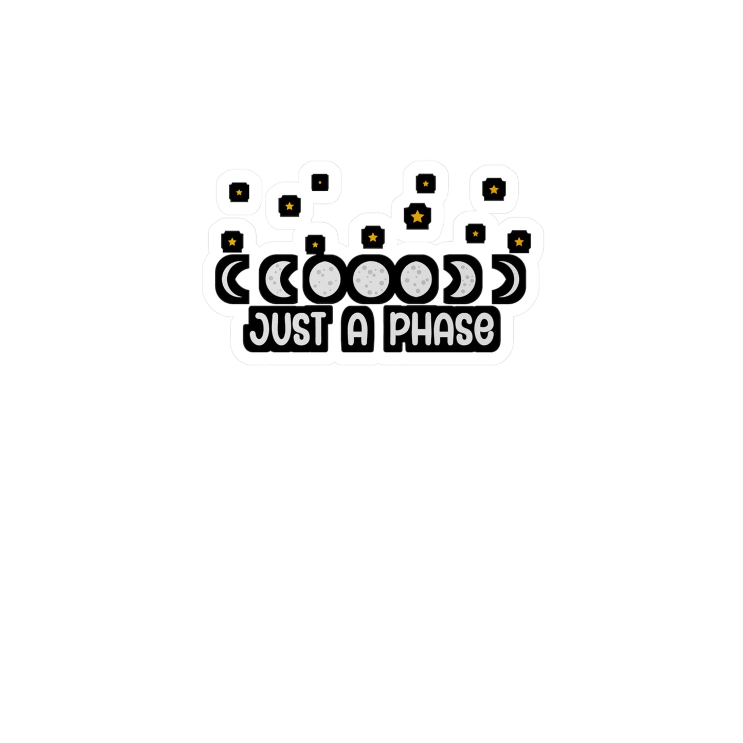 Just A Phase - Astronaut Sticker for Wall, Laptop, Window, Truck, Car Astronaut Gift Vinyl Asteroid Decal Sticker