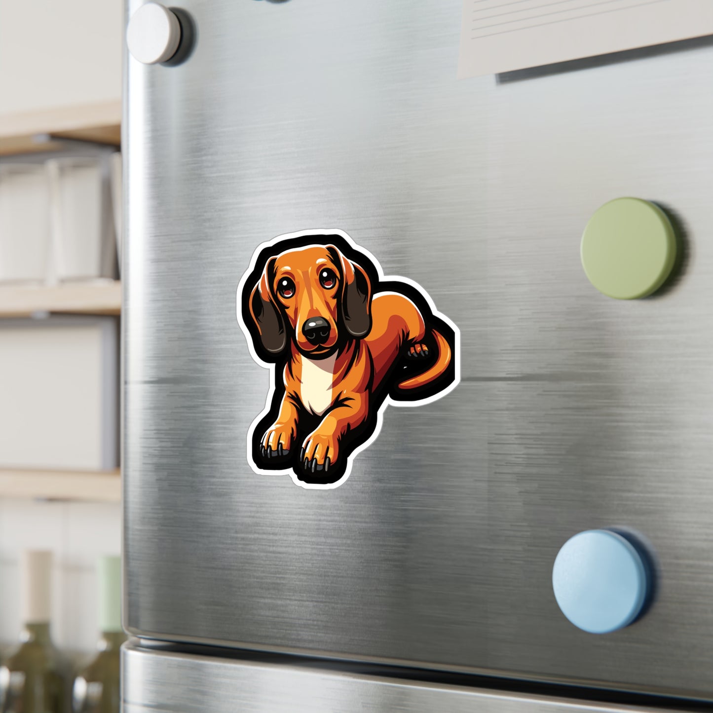 Dachshund Dog - Dachshund Sticker for Car Window Laptop Sticker. Water Bottle Sticker, Vinyl Teckel Decal, Wiener Sticker - Dachshund Gift