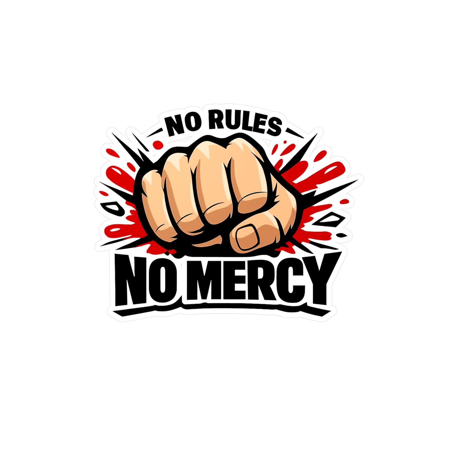 Krav Maga Sticker "No Rules No Mercy" Vinyl Waterproof Decals for Laptop Water Bottle Martial Arts Self Defense Fitness