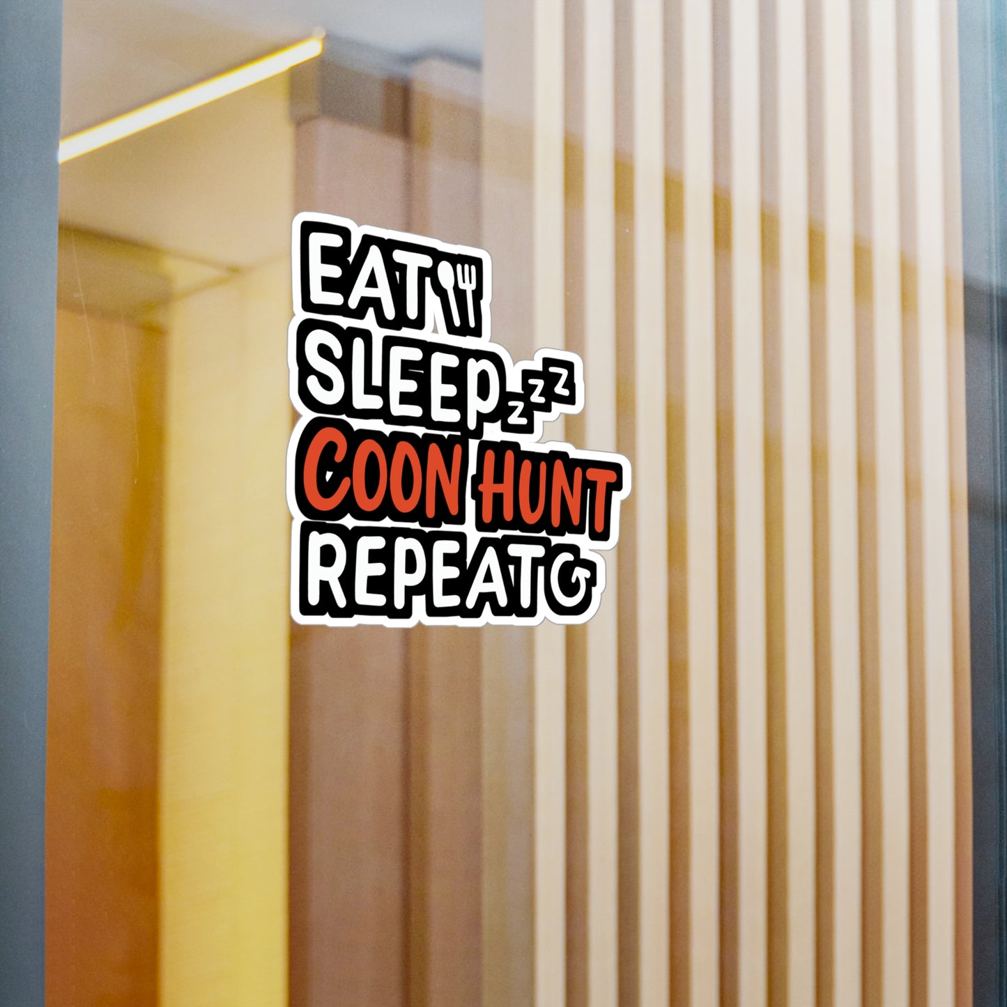 Raccoon Hunting - Racoon Sticker for Car Window Laptop Sticker. Water Bottle Sticker, Vinyl Hunting Decal, Coon Sticker - Racoon Gift