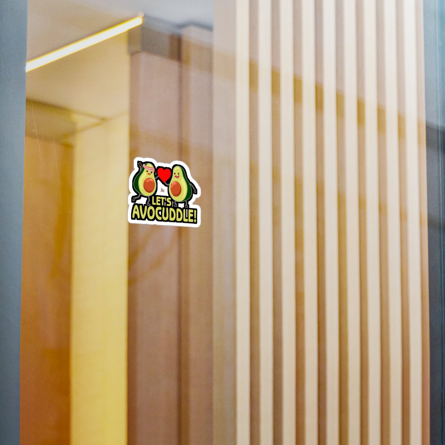 Let s avocuddle! - Plant-based Sticker for Laptop Sticker. Water Bottle Sticker, Vinyl Vegan Decal - Plant-based Gift