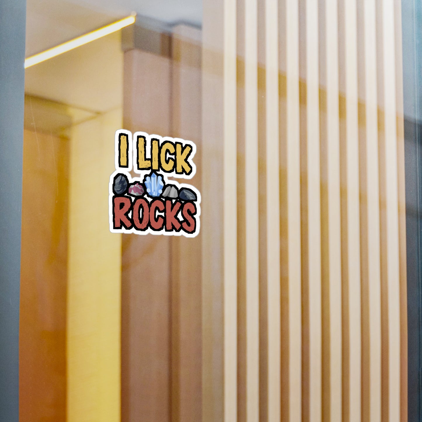 I Lick Rocks - Geology Sticker for Car Window Laptop Sticker. Water Bottle Sticker, Vinyl Geologist Decal, Rocks Sticker - Geology Gift