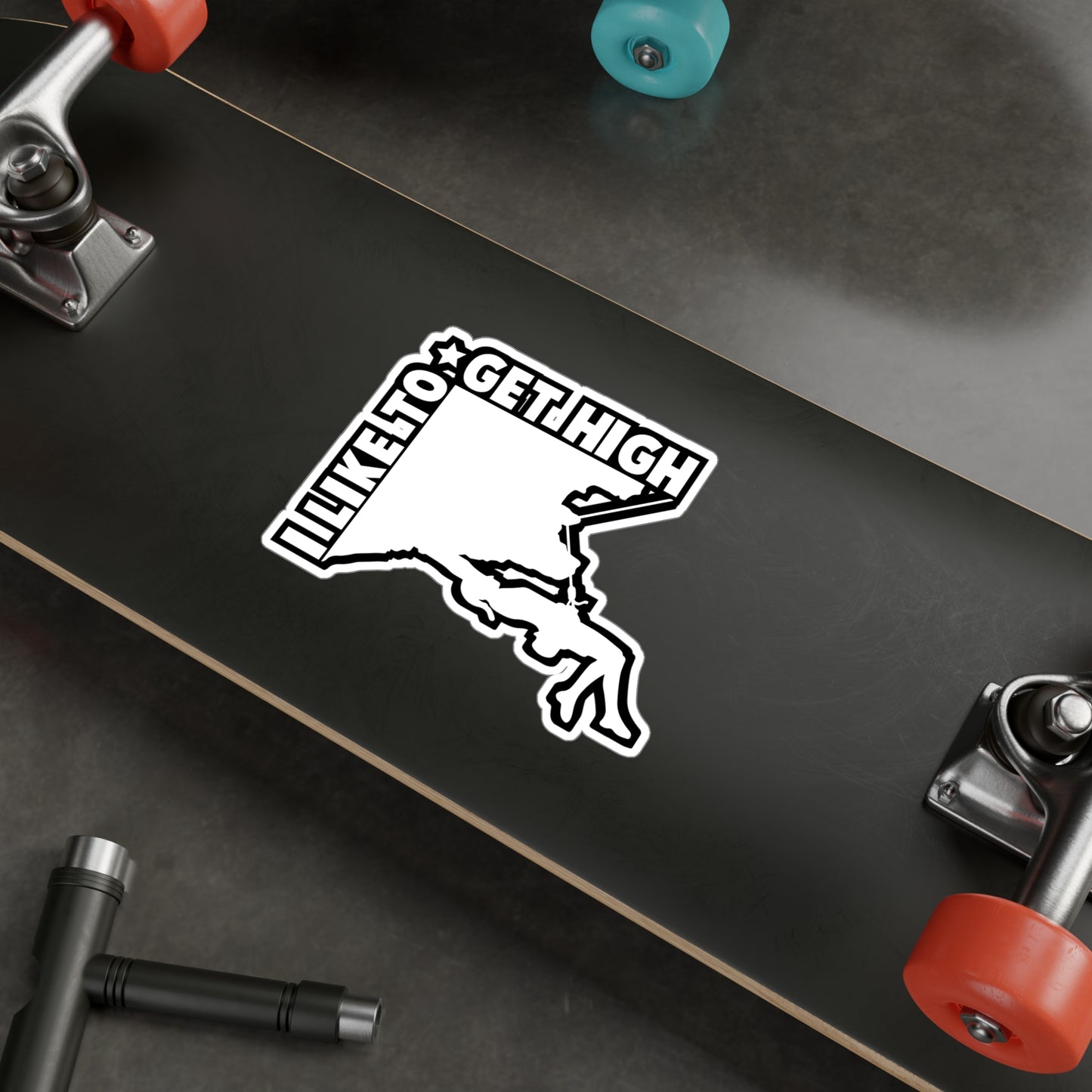 I Like To Get High - Climbing Sticker for Laptop Sticker. Water Bottle Sticker, Vinyl Bouldering Decal - Climbing Gift