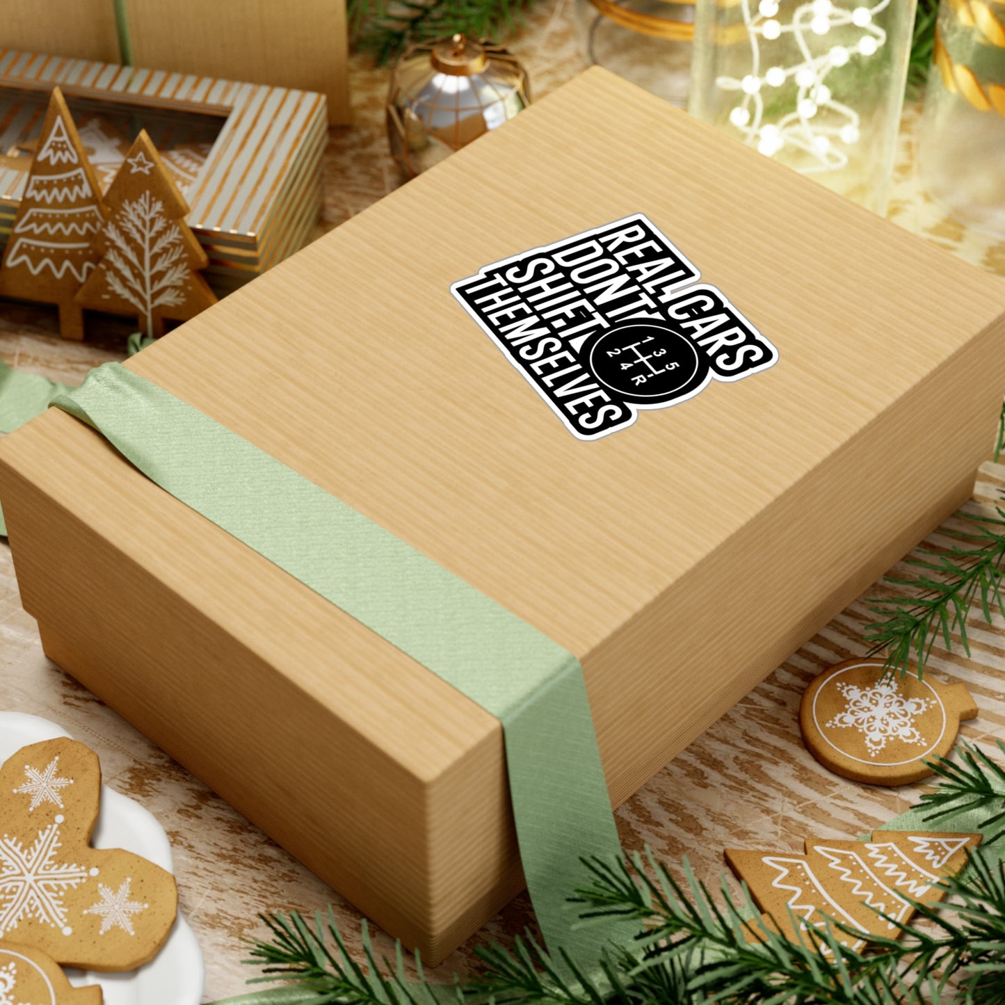 Real cars dont shift themselves - Mechanic Sticker for Wall, Laptop, Window, Truck, Car Mechanic Gift Vinyl Mechanic tool set Decal Sticker