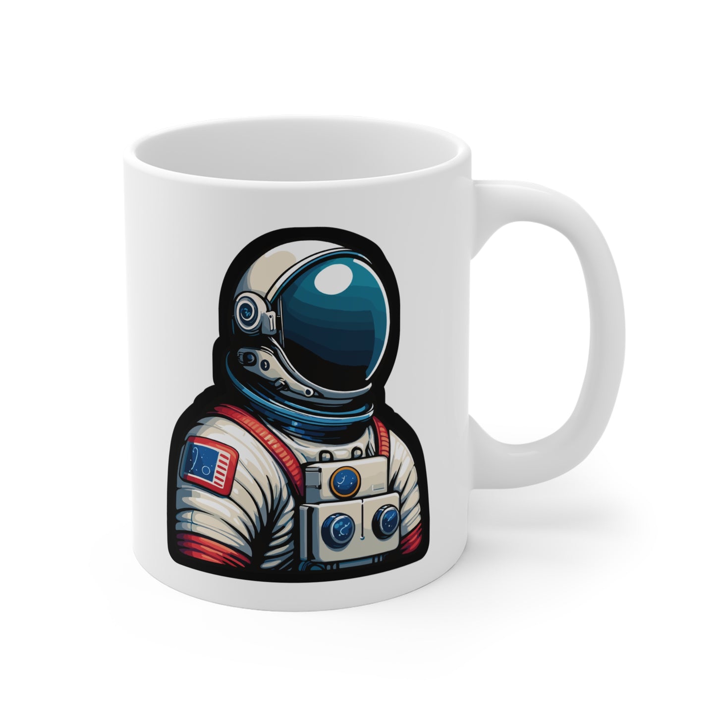 Astronaut - Space Mug for Coffee 11oz. Space Cup, White ceramic, Astronaut Mug, Cosmos Tea Cup - Space Gift