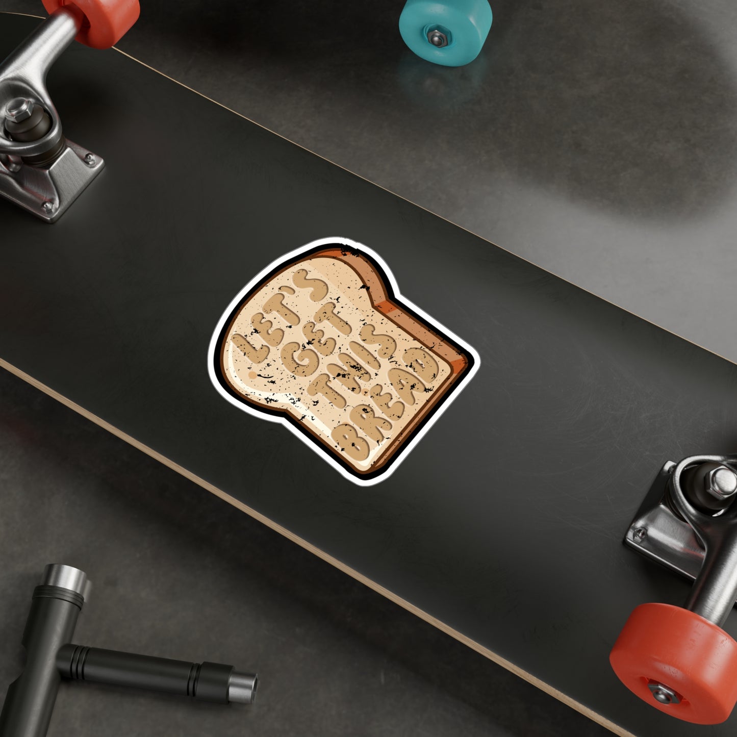 Let's Get This Bread - Baking Sticker for Laptop Sticker. Water Bottle Sticker, Vinyl Cake-decorator Decal - Baking Gift