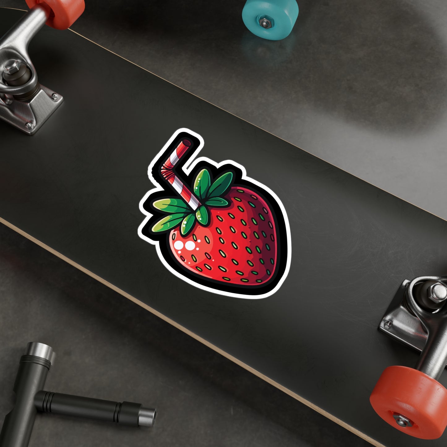 Strawberry Shake - Strawberry Sticker for Laptop Sticker. Water Bottle Sticker, Vinyl Fruits Decal - Strawberry Gift