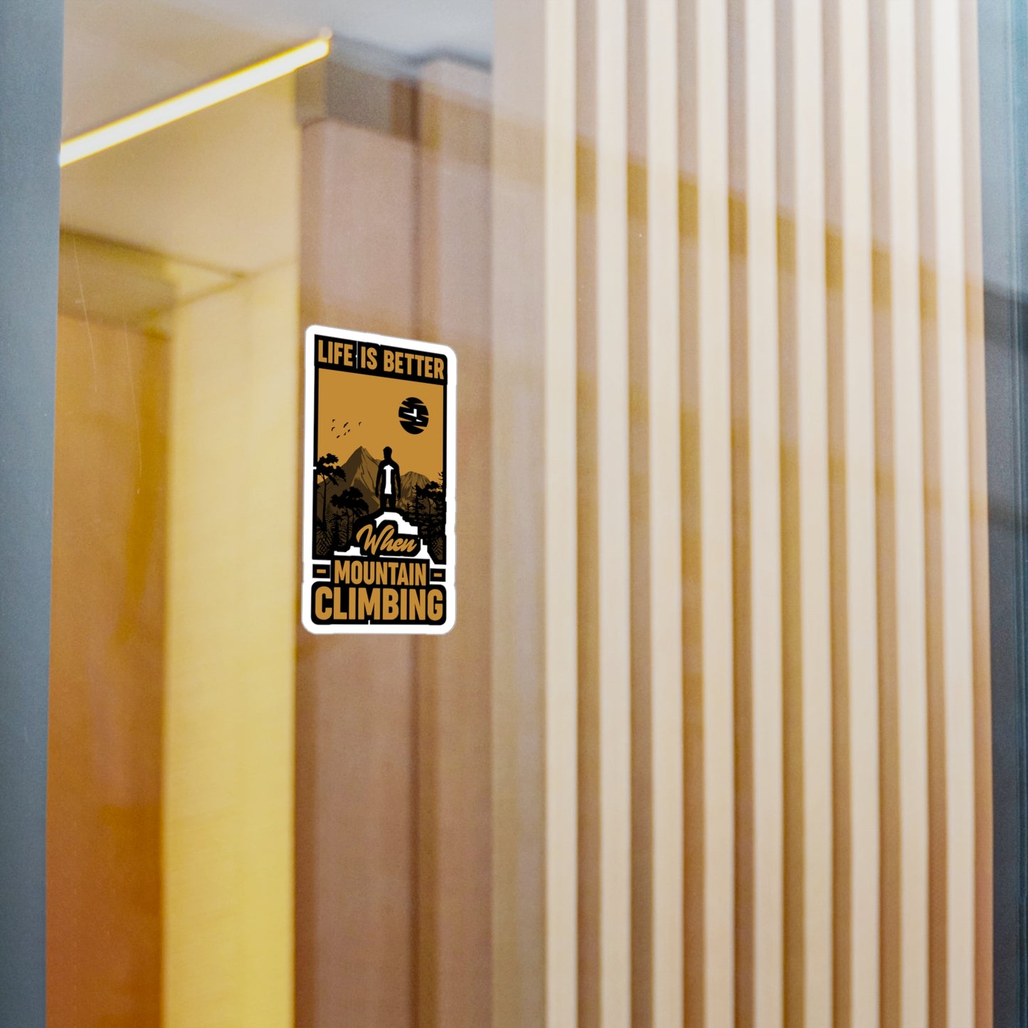 Rock Climbing Mountain Climber Bouldering  - Climbing Sticker for Laptop Sticker. Water Bottle Sticker, Vinyl Climber Decal - Climbing Gift