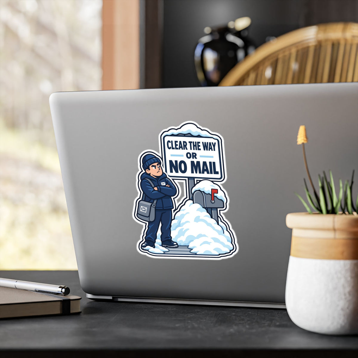Postal Worker Sticker – Clear the Way or No Mail Rural Carrier Decals for Mailbox, Waterproof Vinyl