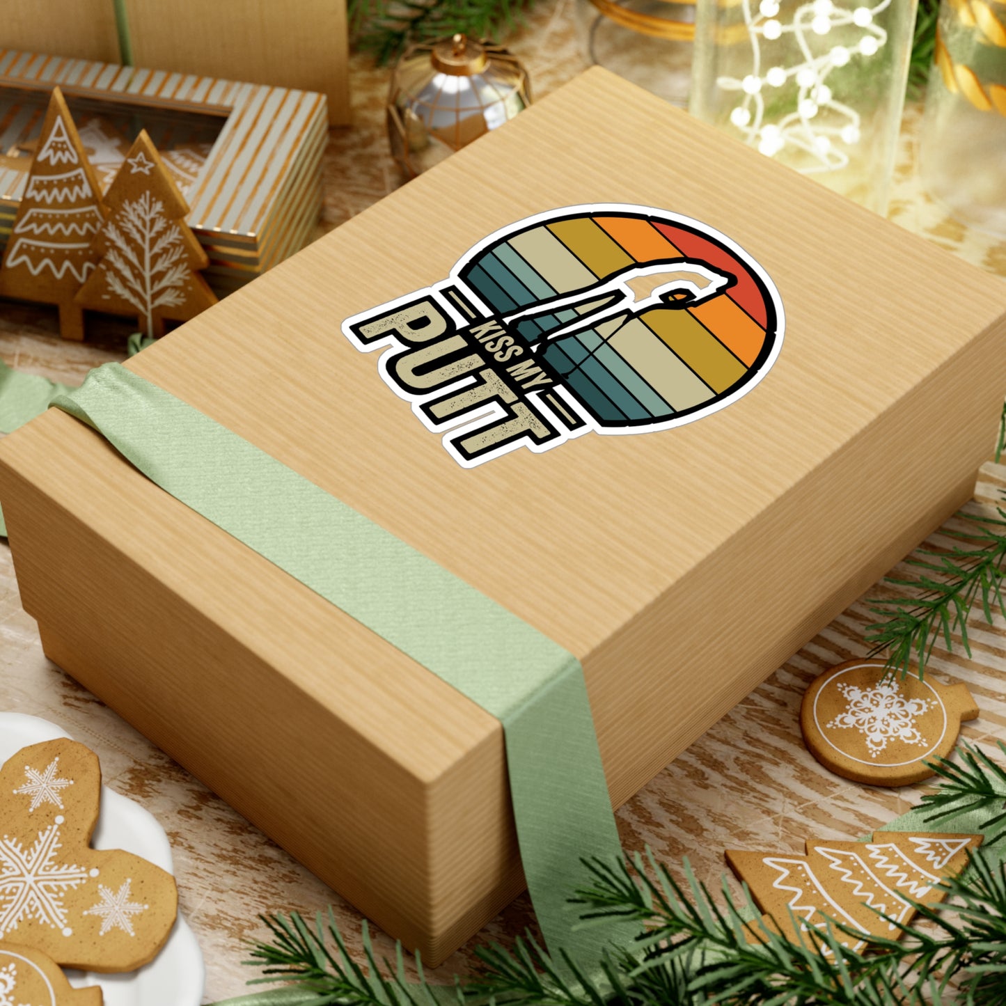 Kiss My Putt - Golf Sticker for Car Window Laptop Sticker. Water Bottle Sticker, Vinyl Golfing Decal, Golfer Sticker - Golf Gift