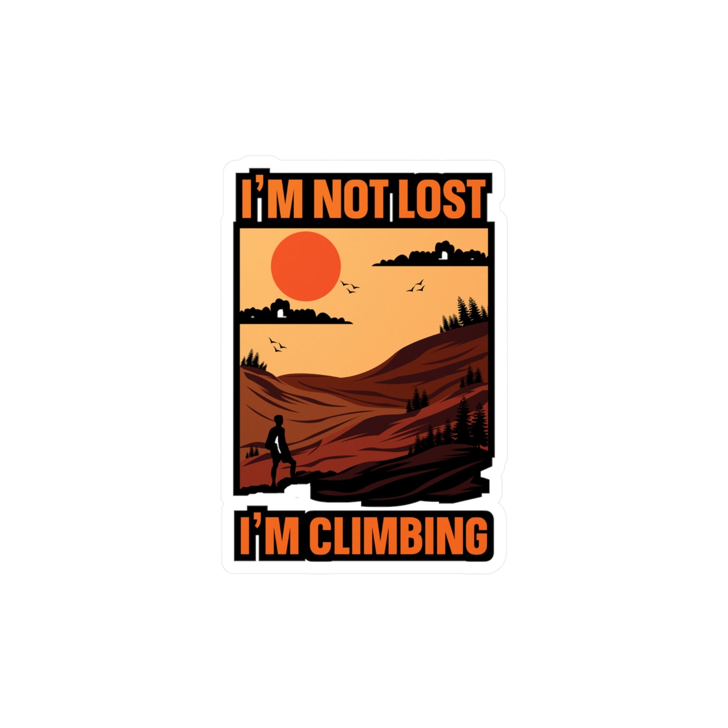 Rock Climbing Mountain Climber Bouldering  - Climbing Sticker for Laptop Sticker. Water Bottle Sticker, Vinyl Climber Decal - Climbing Gift