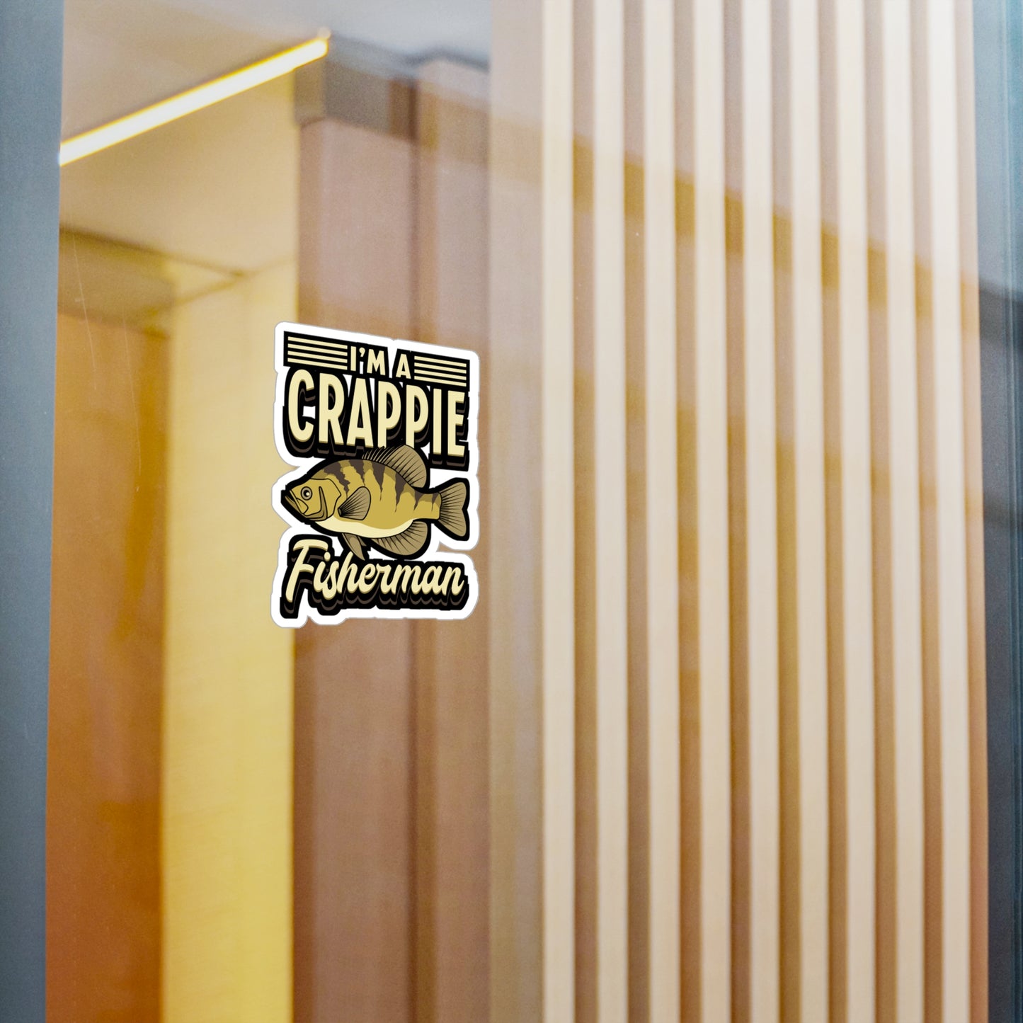 I'm A Crappie Fisherman - Crappie Sticker for Laptop Sticker. Water Bottle Sticker, Vinyl Minnow Decal - Crappie Gift