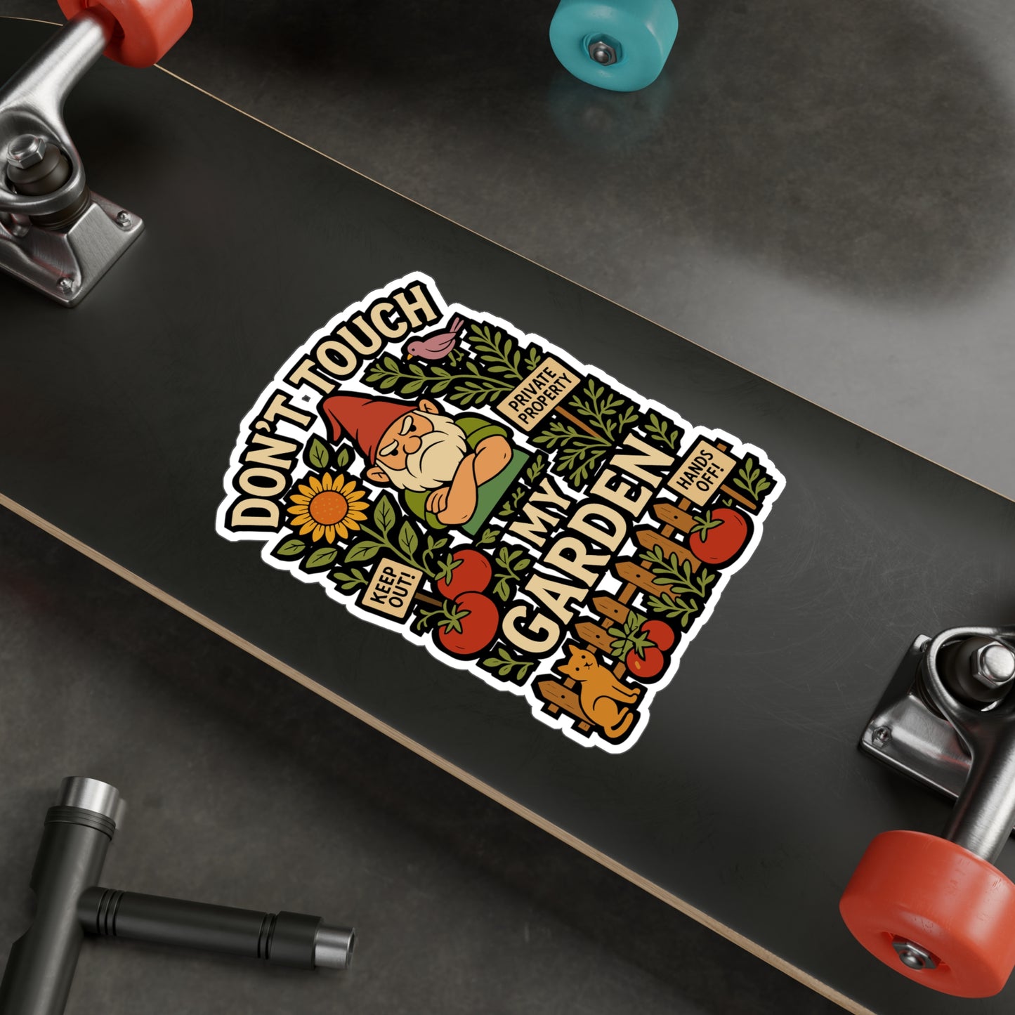 Don’t Touch My Garden – Funny Gardening Decal for Laptop, Water Bottle & More | Gift for Plant Lovers