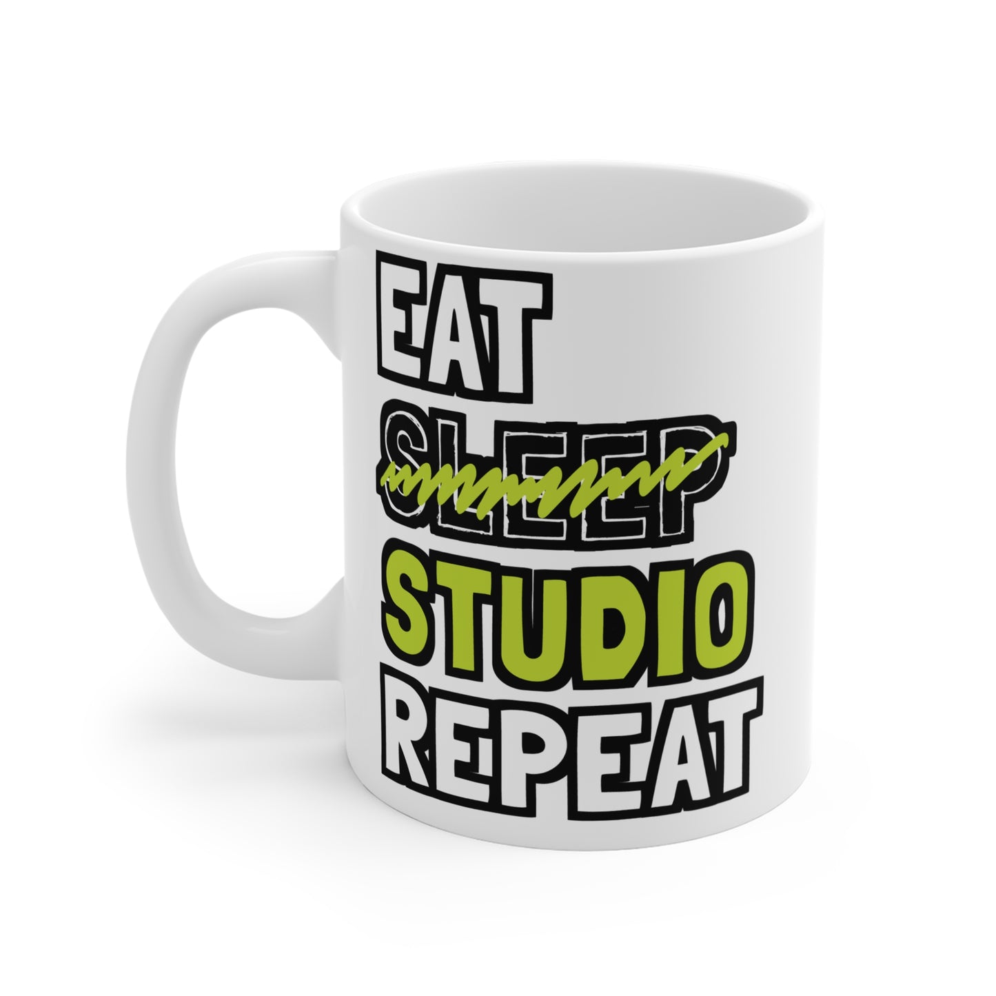 Eat Sleep Studio Repeat - Architecture Mug for Coffee 11oz. Architecture Cup, White ceramic, Studio Mug - Architecture Gift