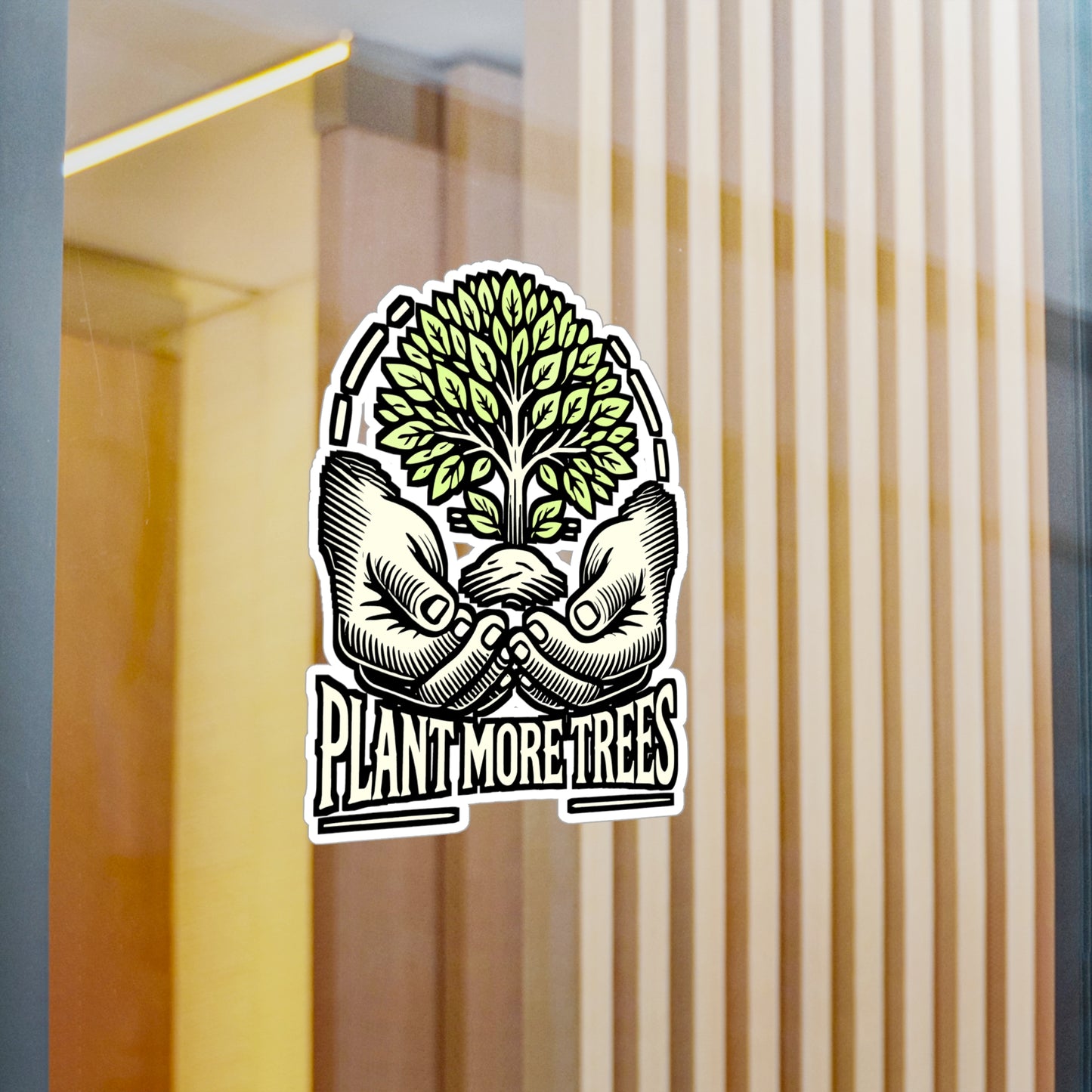 Plant More Trees – Environment Sticker for Laptop or Water Bottle | Vinyl Footprints Decal | Eco-Friendly Gift
