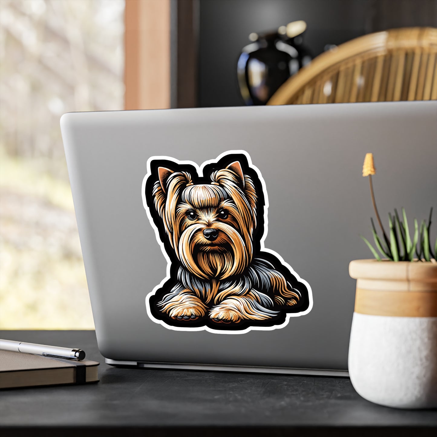 Yorkshire Terrier - Yorkshire Sticker for Car Window Laptop Sticker. Water Bottle Sticker, Vinyl Terrier Decal, Toy Sticker - Yorkshire Gift