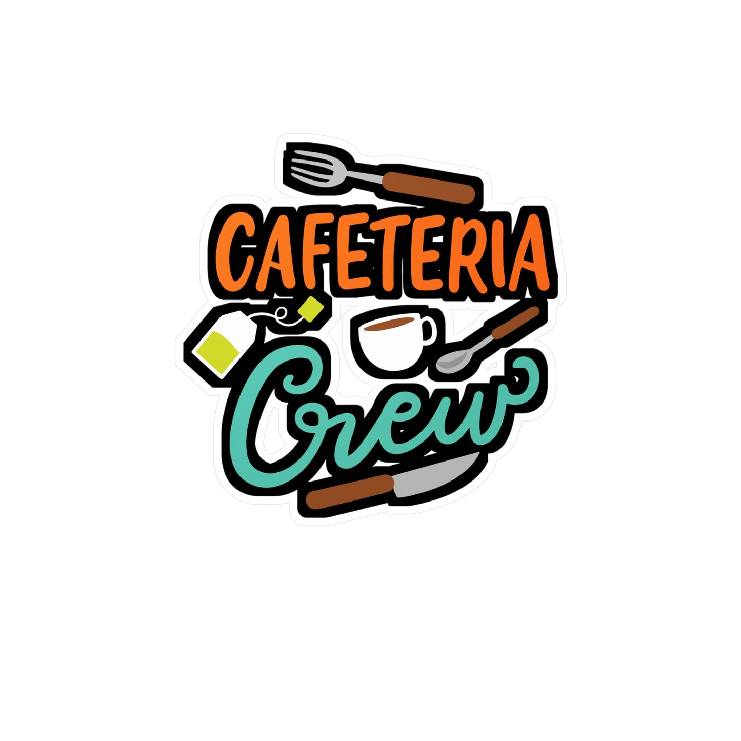 Cafeteria Crew - Lunch lady Sticker for Car Window Laptop Sticker. Water Bottle Sticker, Vinyl Lunch Decal, School Sticker - Lunch lady Gift