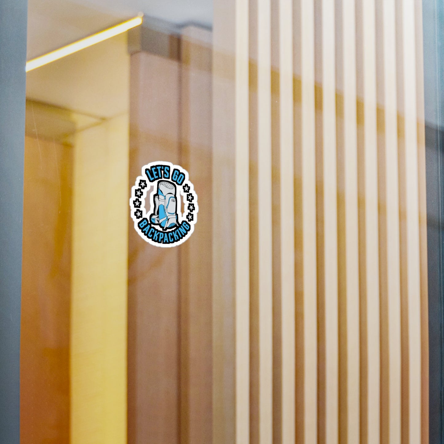 Lets Go Backpacking - Backpacking Sticker for Laptop Sticker. Water Bottle Sticker, Vinyl Hiking Decal - Backpacking Gift