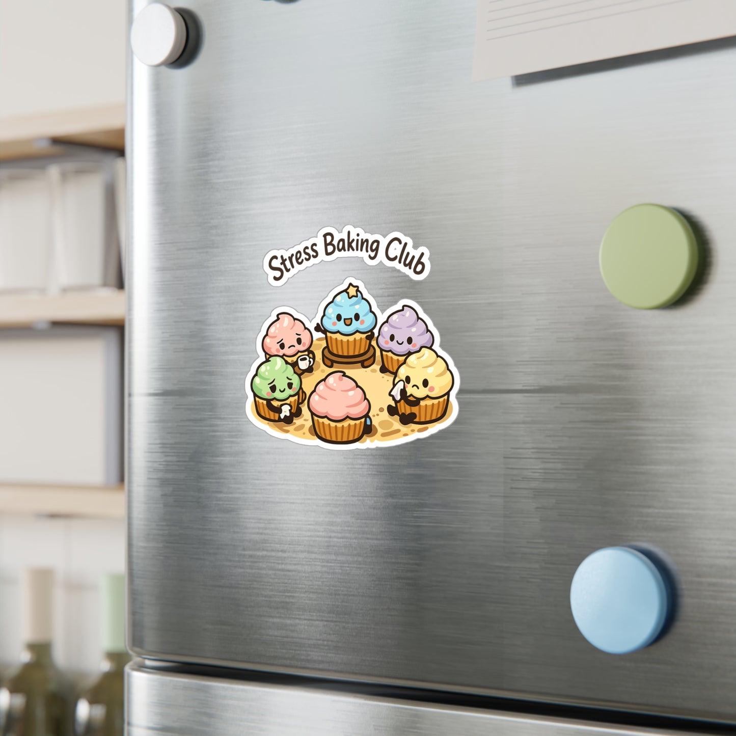 Baking Sticker Stress Baking Club Design Funny Sourdough Baker Decals Waterproof Vinyl for Laptop or Water Bottle