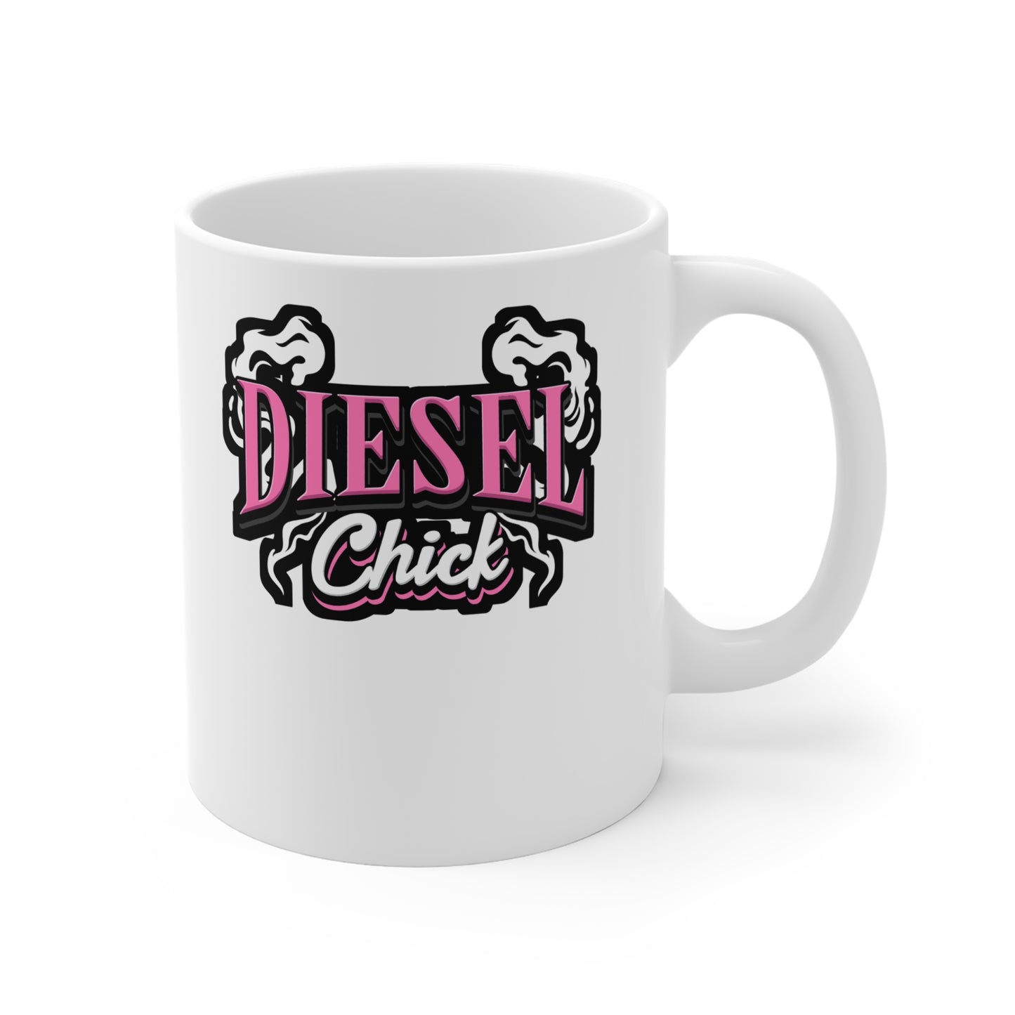 Diesel Chick - Mechanic Mug for Coffee 11oz. Mechanic Cup, White ceramic, Grease Mug, Stock Tea Cup - Mechanic Gift