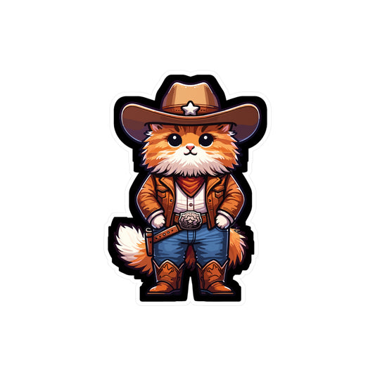 Cowboy Cat - Cowboy Sticker for Car Window Laptop Sticker. Water Bottle Sticker, Vinyl Cat Decal, Western Sticker - Cowboy Gift