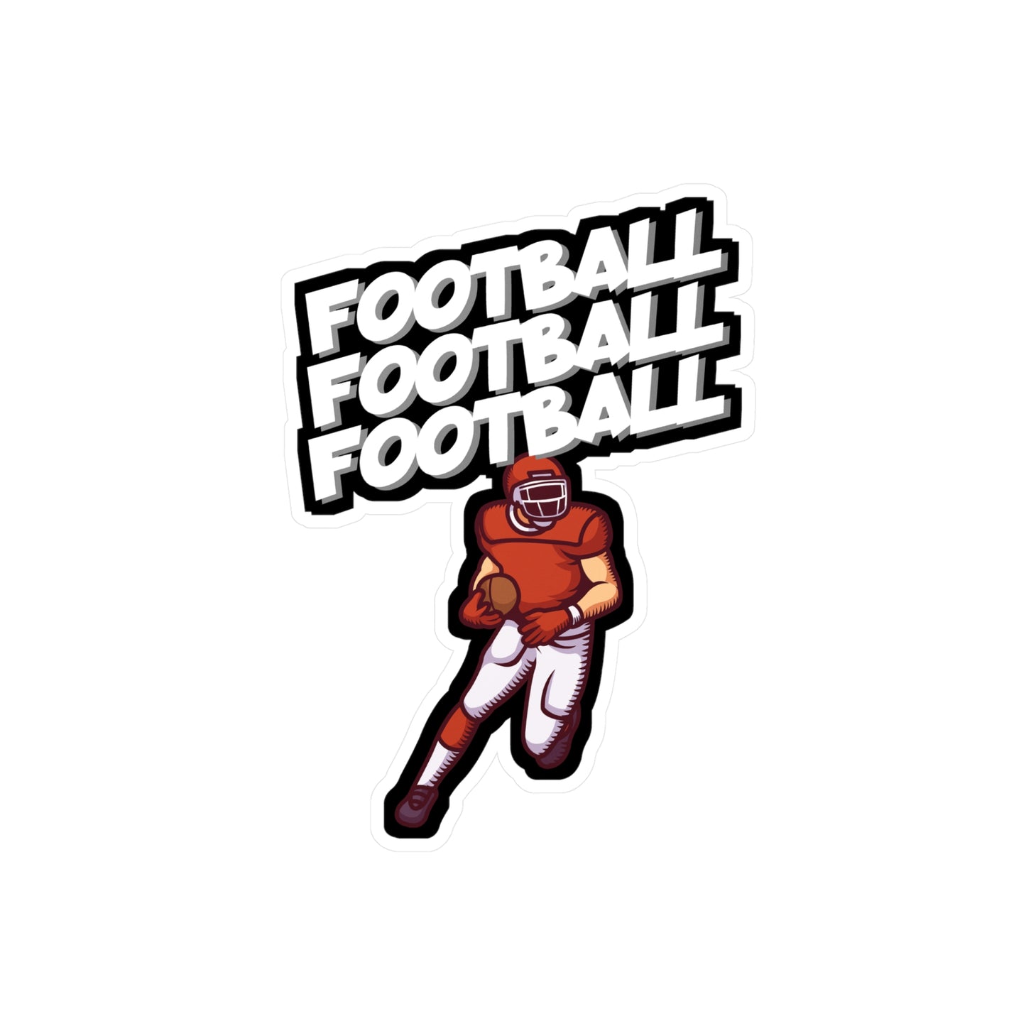 American Football - Rugby Sticker for Car, Wall, Laptop, Window, Truck Rugby Gift Vinyl Football Decal Sticker