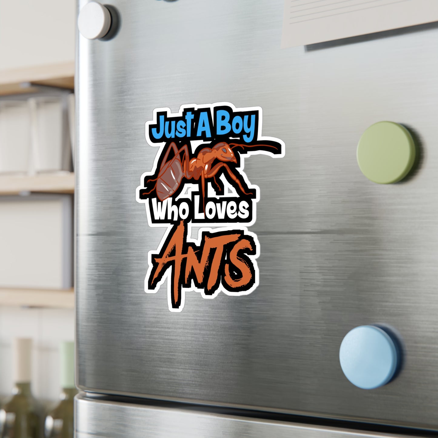 Just A Boy Who Loves Ants - Ant-keeping Sticker for Laptop Sticker. Water Bottle Sticker, Vinyl Ant Decal - Ant-keeping Gift