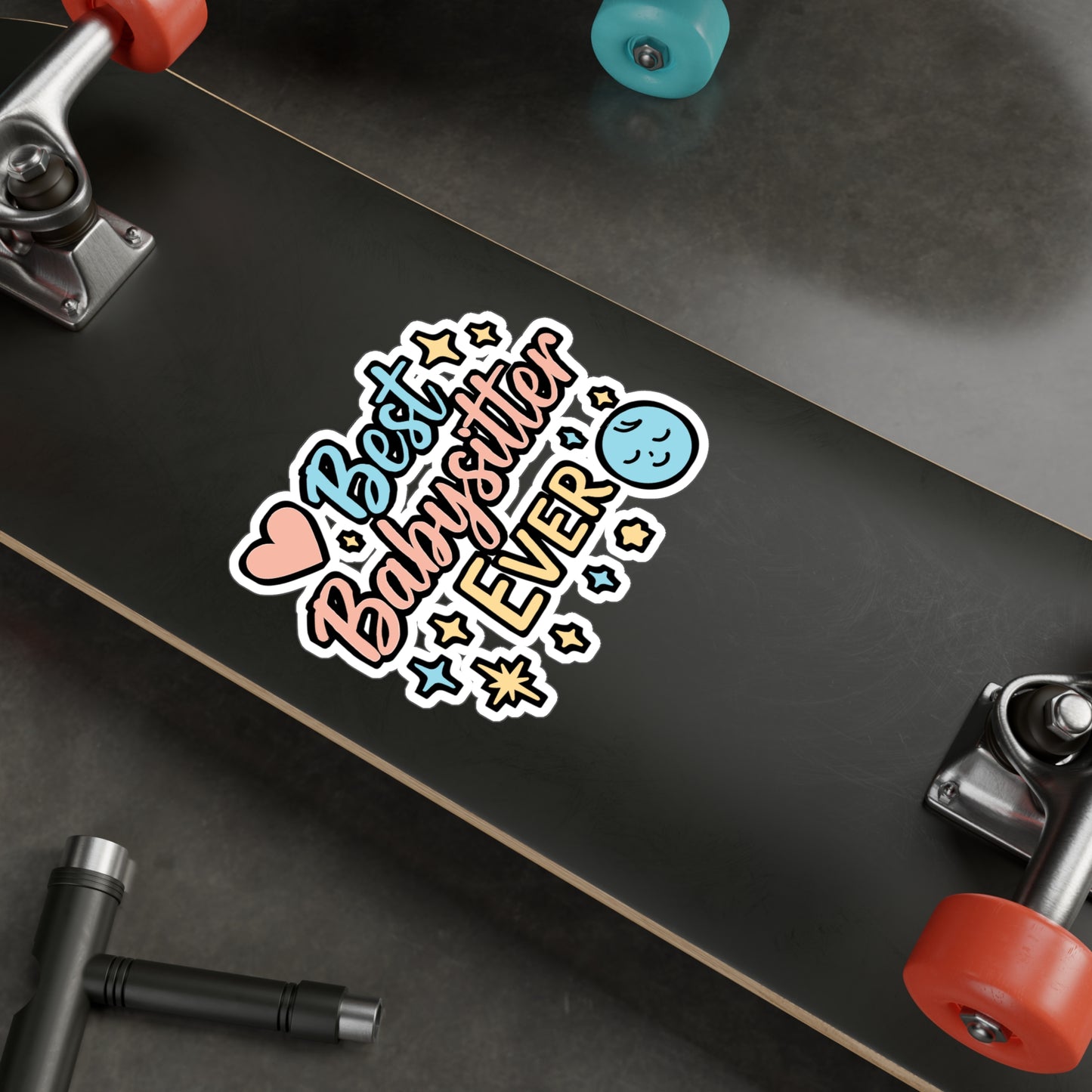 Best Babysitter Ever – Vinyl Sticker for Laptop or Water Bottle | Nanny Appreciation Gift, Childcare Thank You