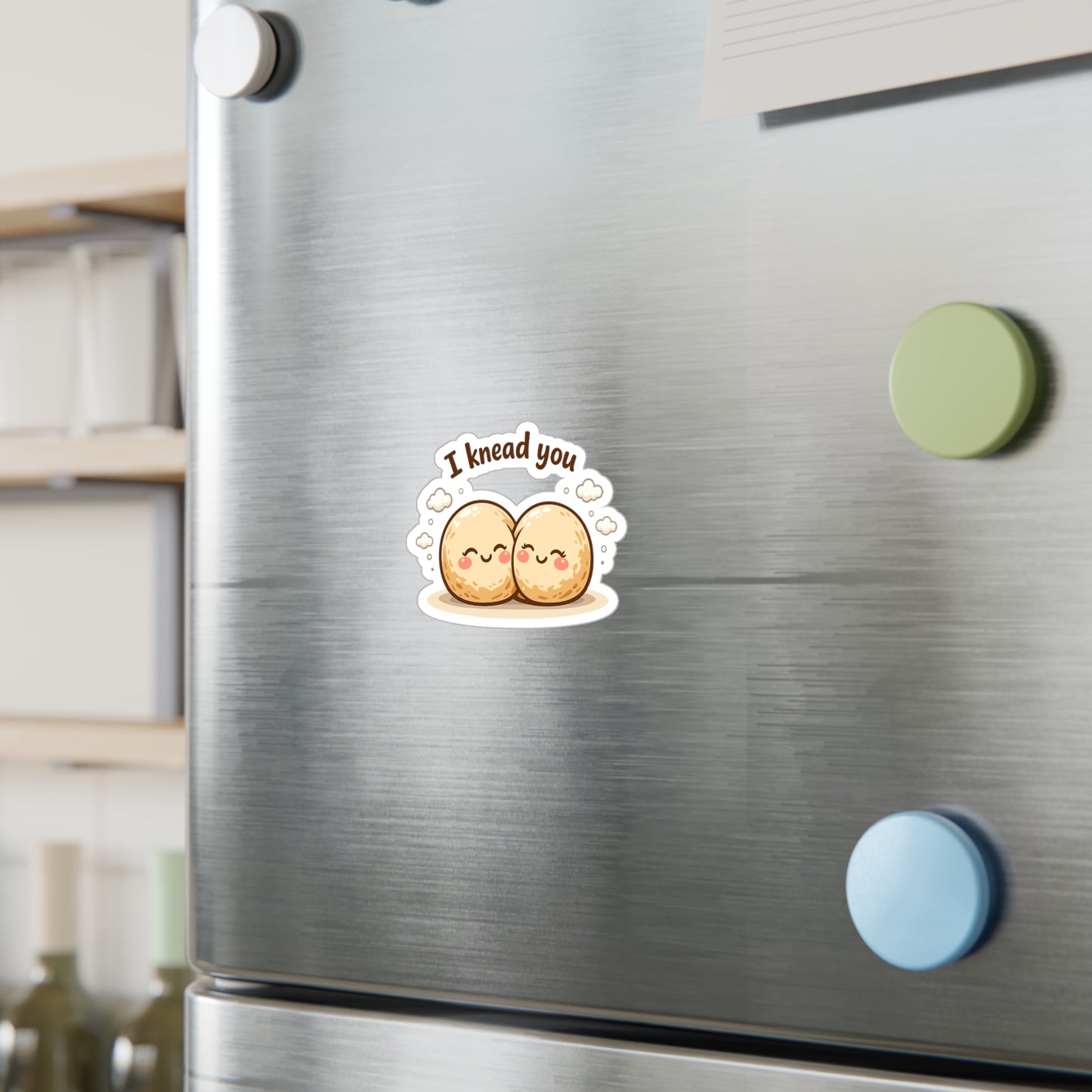 Baking Sticker “I Knead You” Funny Sourdough Baker Design, Waterproof Vinyl Decals for Laptop, Water Bottle