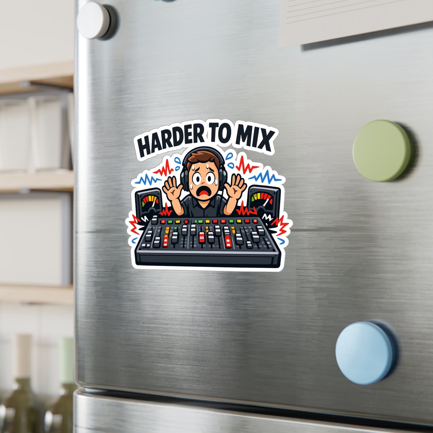 Karaoke Sticker Harder to mix Music Beer Booze Humor Decals, Waterproof Vinyl for Laptop, Water Bottle