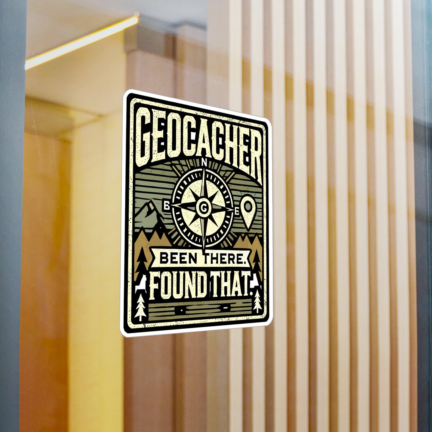 Geocacher Been There Found That - Geocaching Sticker for Laptop Sticker. Water Bottle Sticker, Vinyl Geocacher Decal - Geocaching Gift