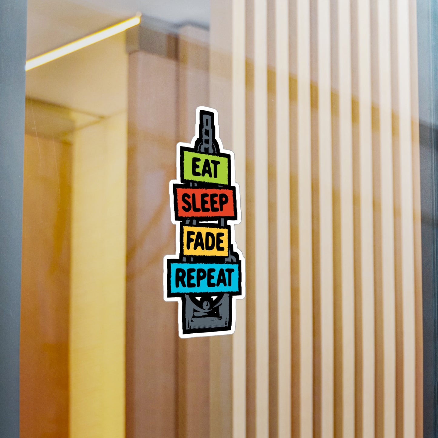 Eat Sleep Fade Repeat - Barber Sticker for Laptop Sticker. Water Bottle Sticker, Vinyl Trimmer Decal - Barber Gift