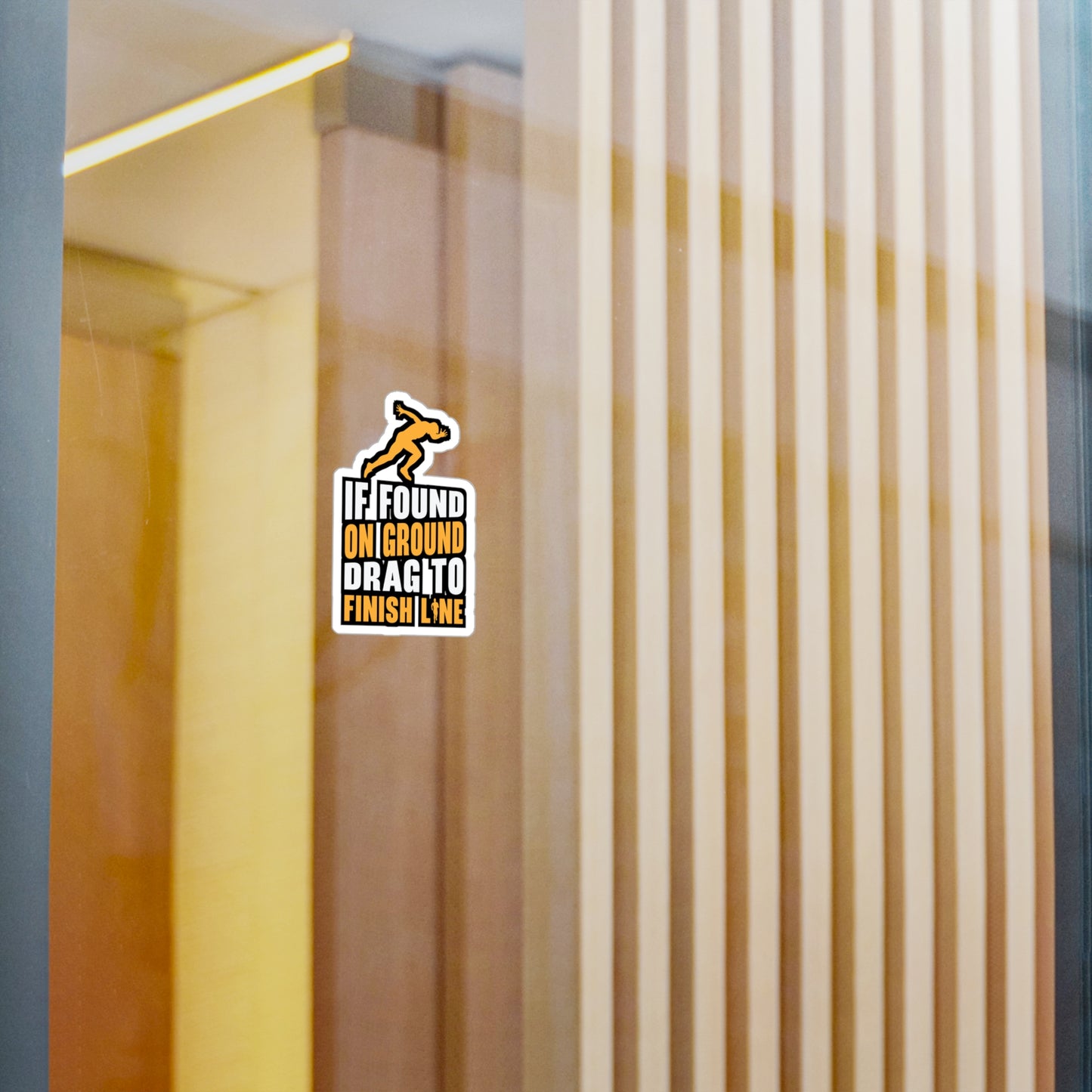 If Found On Ground Drag To Finish Line - Marathon Sticker for Laptop Sticker. Water Bottle Sticker, Vinyl Running Decal - Marathon Gift