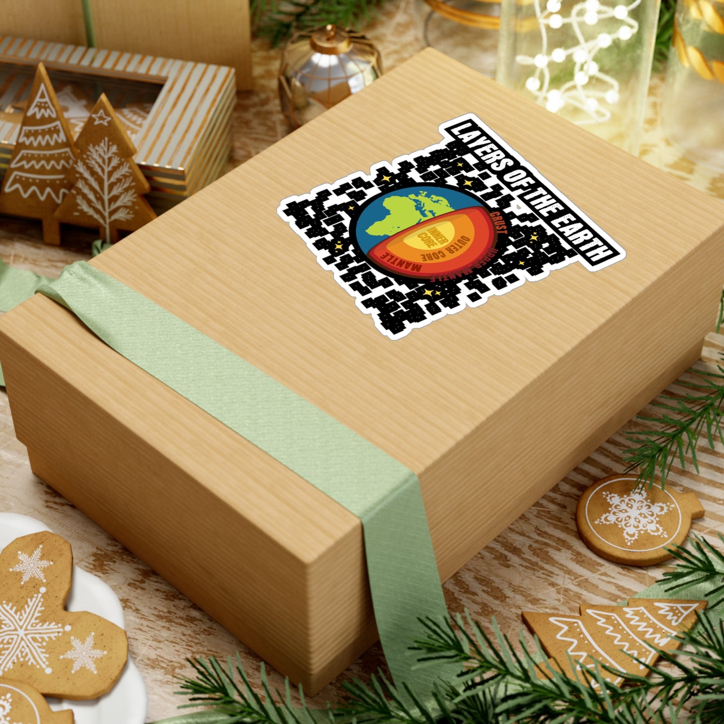 Layers of the Earth - Geology Sticker for Laptop Sticker. Water Bottle Sticker, Vinyl Geologist Decal - Geology Gift