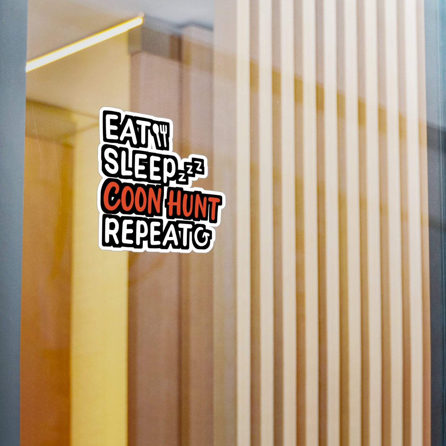 Raccoon Hunting - Racoon Sticker for Car Window Laptop Sticker. Water Bottle Sticker, Vinyl Hunting Decal, Coon Sticker - Racoon Gift