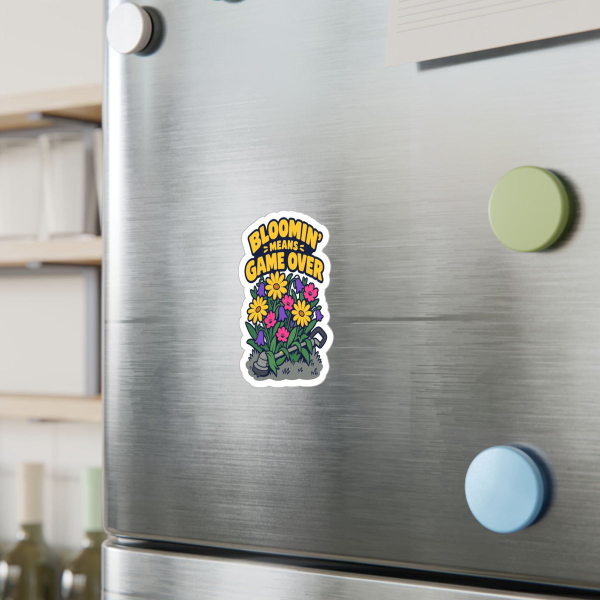 Plants Sticker - Bloomin Means Game Over, Dandelion decals for Nature Lovers and Friendship Gifts, Laptop & Water Bottle