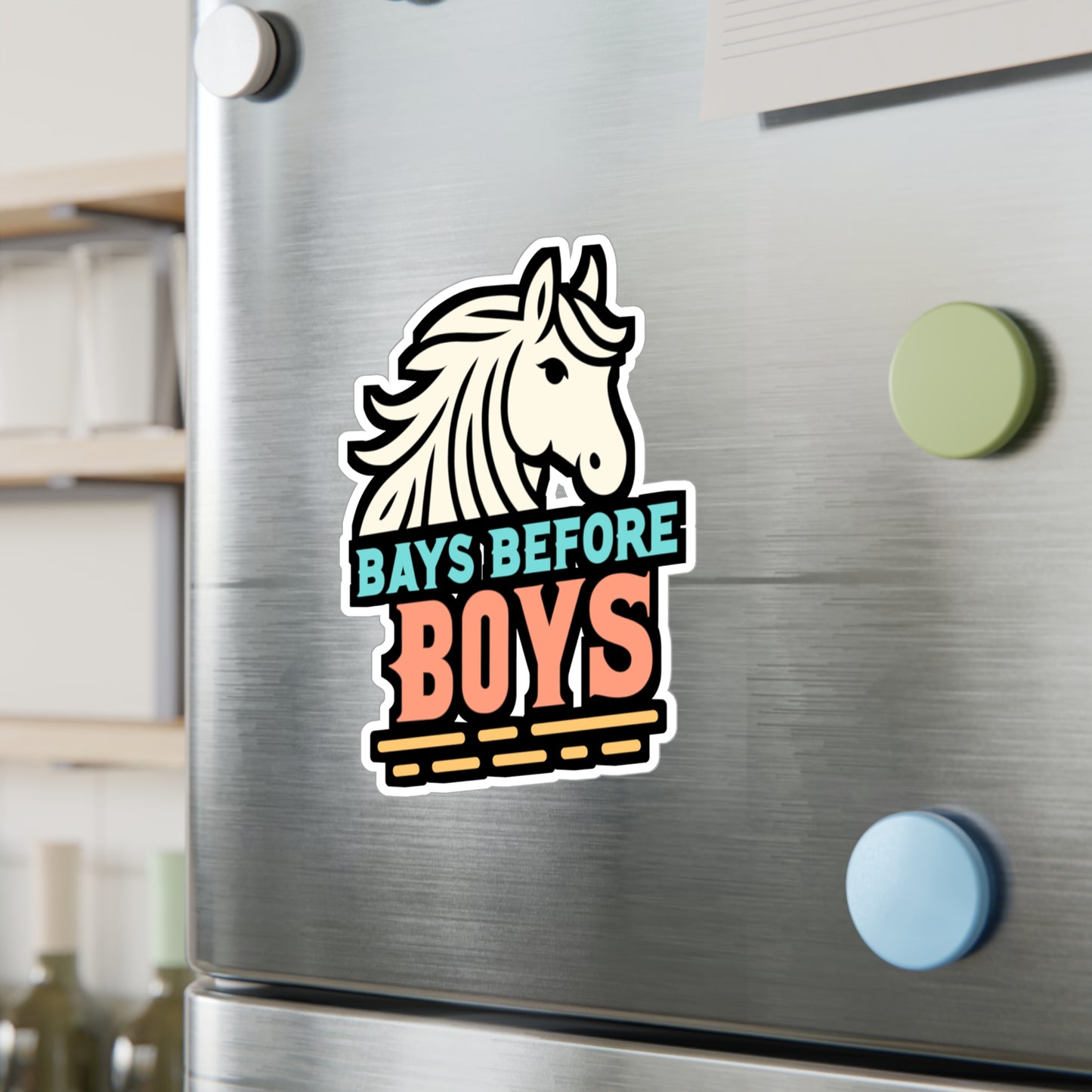 Bays Before Boys - Horse Sticker for Car Window Laptop Sticker. Water Bottle Sticker, Vinyl Pasture Decal, Neigh Sticker - Horse Gift