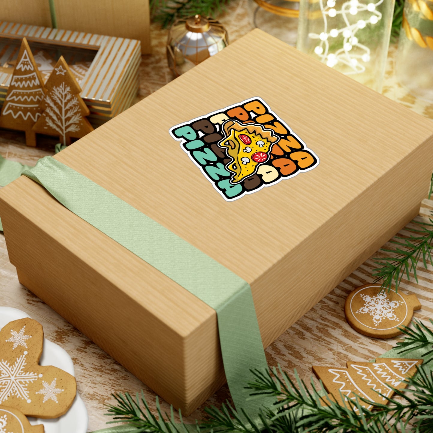 Pizza - Pizza Sticker for Car Window Laptop Sticker. Water Bottle Sticker, Vinyl Pyramid Decal, Pizza Sticker - Pizza Gift