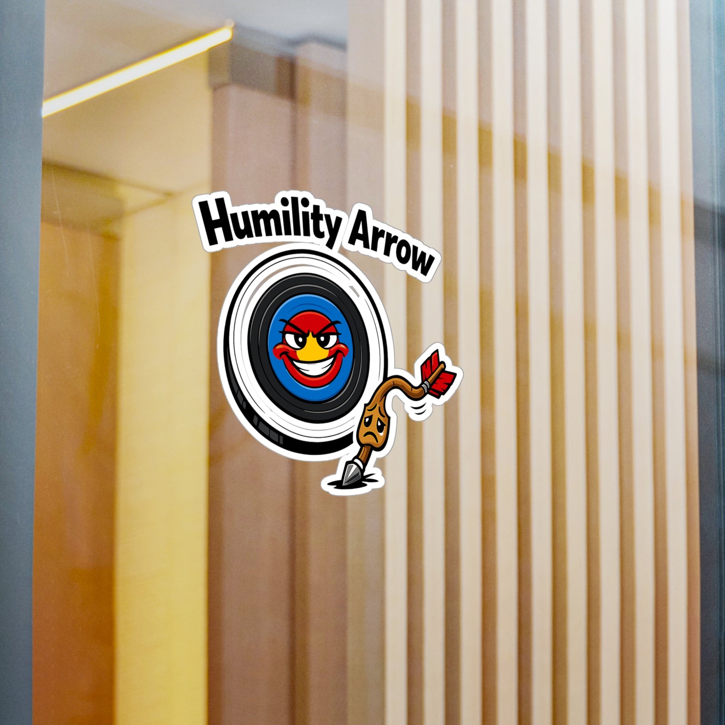 Archery Sticker Humility Arrow Design – Waterproof Vinyl decals for Laptop & Water Bottle, Archer Hunting Shoot Graphic