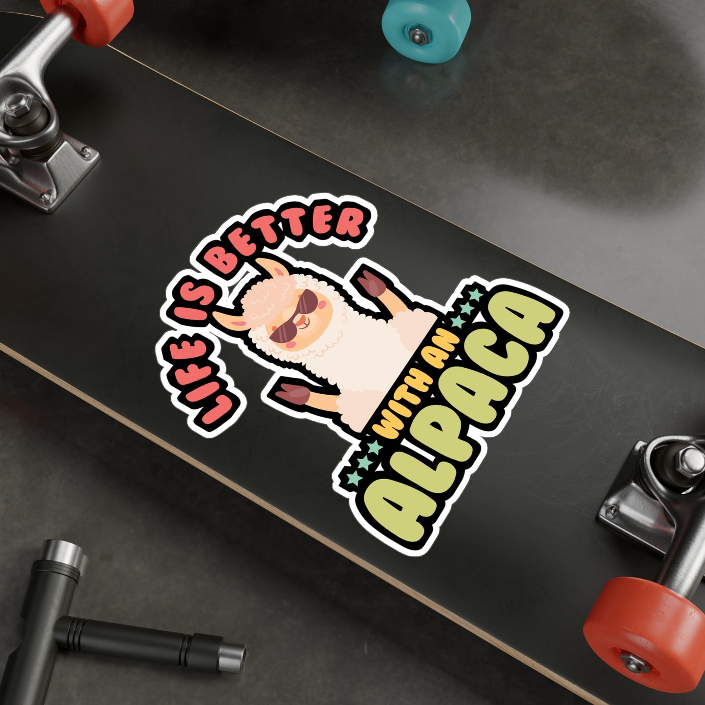 Life is Better With an Alpaca - Alpaca Sticker for Laptop Sticker. Water Bottle Sticker, Vinyl Alpacas Decal - Alpaca Gift