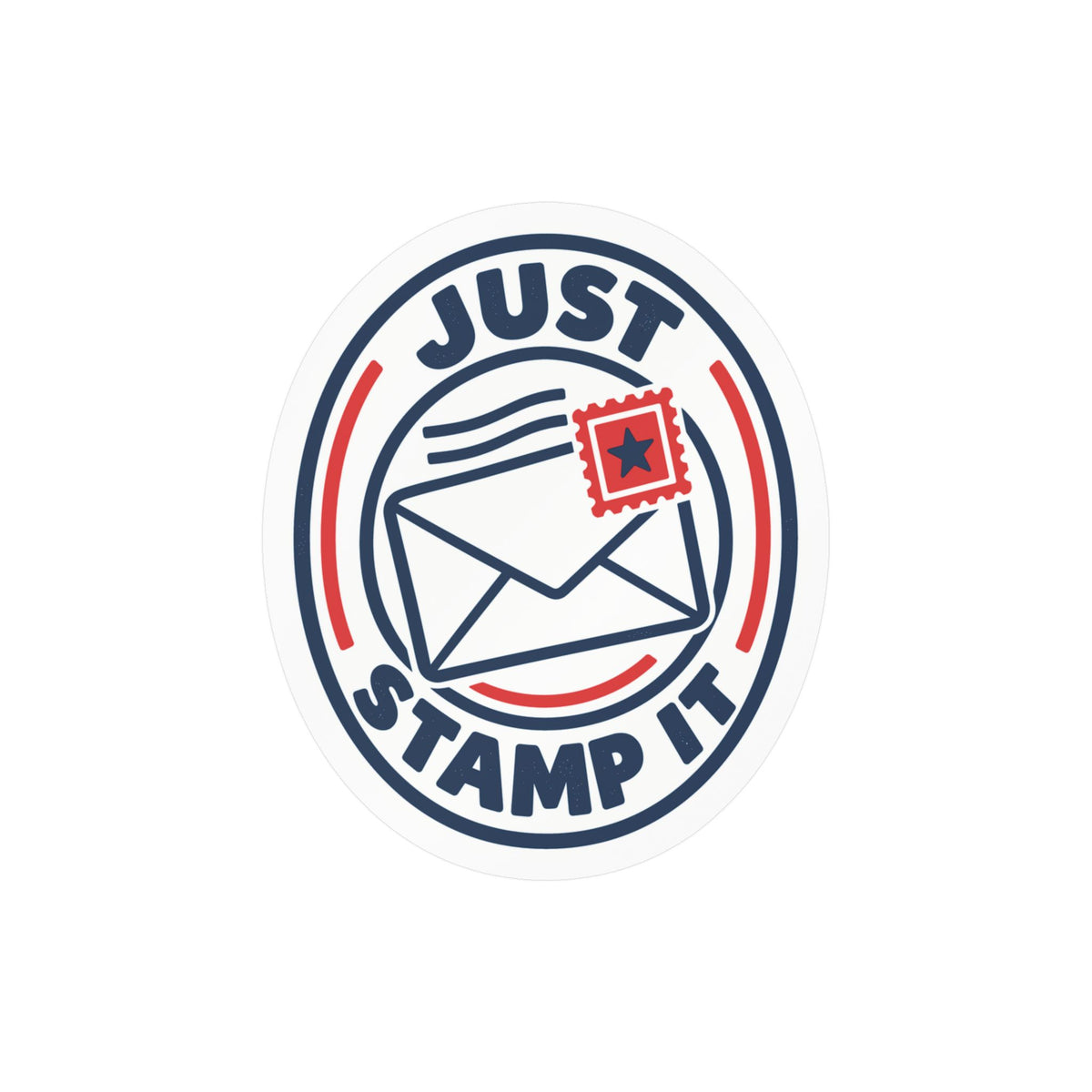 Postal Worker Sticker, Just Stamp It Mail Carrier Decals for Rural Mailbox, Laptop & Water Bottle, Waterproof Vinyl