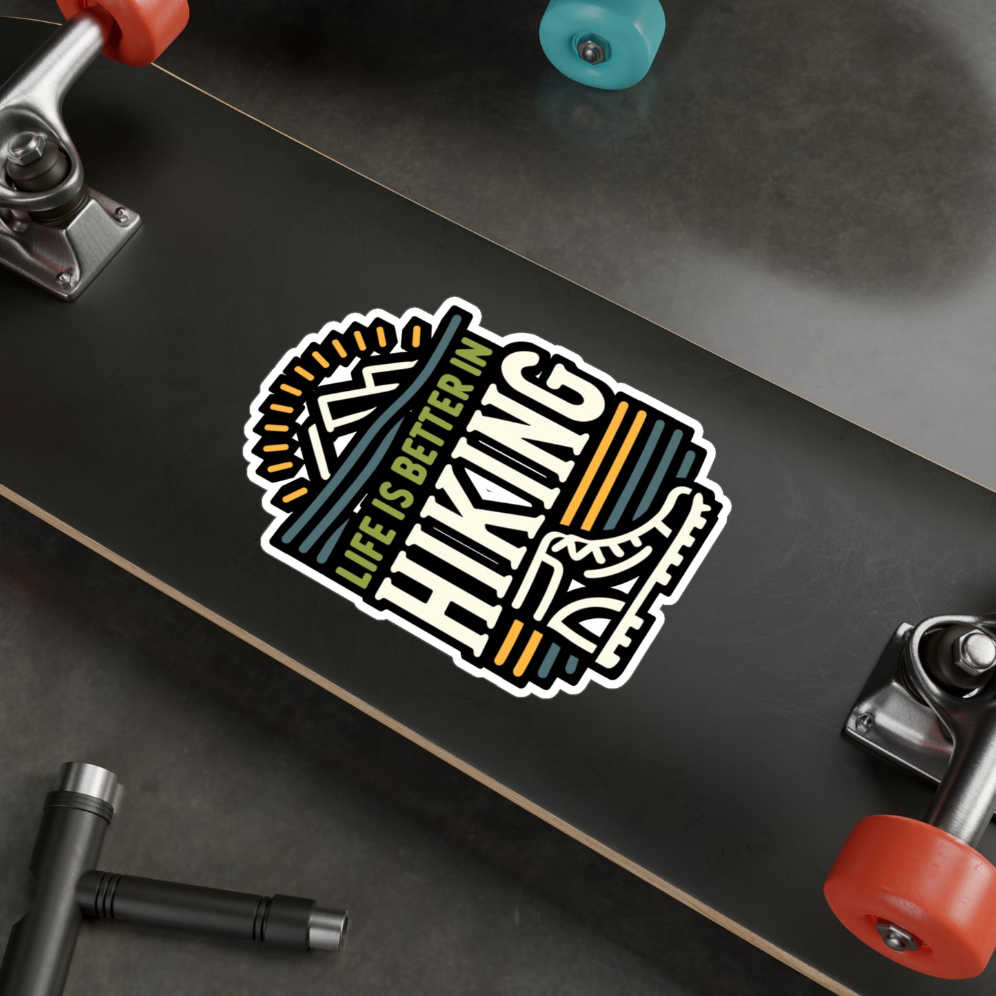 Life Is Better In Hiking - Hiking Sticker for Laptop Sticker. Water Bottle Sticker, Vinyl Hiker Decal - Hiking Gift