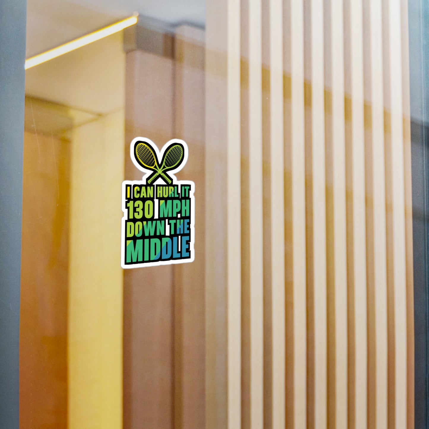 I Can Hurl It 130 mbh - Padel Sticker for Laptop Sticker. Water Bottle Sticker, Vinyl Padel court Decal - Padel Gift