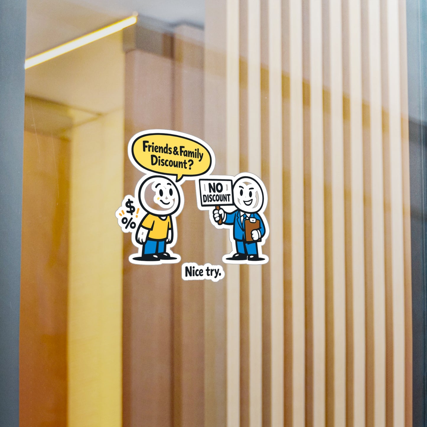 Insurance Agent Sticker Friends & Family Discount? Funny Policy Premium Liability Joke Vinyl Waterproof decals for Laptop Water Bottle