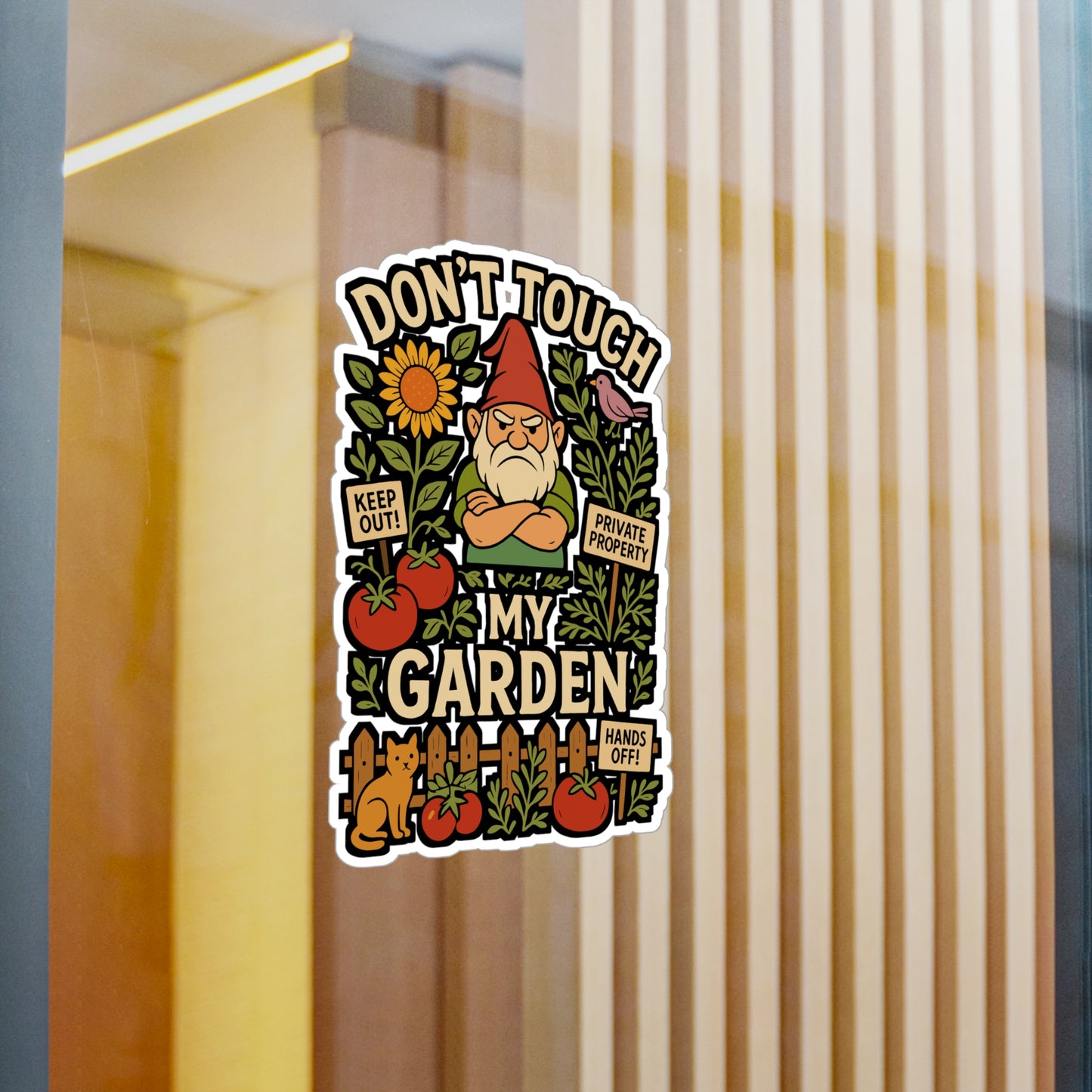 Don’t Touch My Garden – Funny Gardening Decal for Laptop, Water Bottle & More | Gift for Plant Lovers